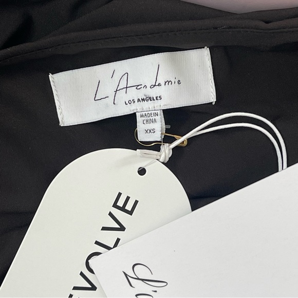 L'Academie Revolve Black Mini Skirt Tiny Buckle Wrap Style Size XXS - Picture 5 of 5